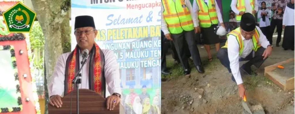 H. Yamin Letakan Batu Pertama Pembangunan RKB MIN 5 dan MTsN 6 Malteng